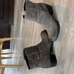 Grey Fringe Boots